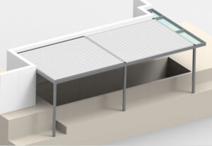 Látványterv - Alusystem One bioklimatikus pergola Diósd