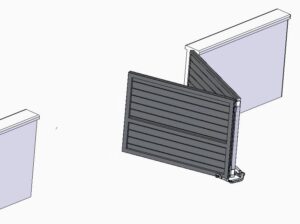 Nyitott harmonika kapu látványterv Győrújbarát - Alusystem